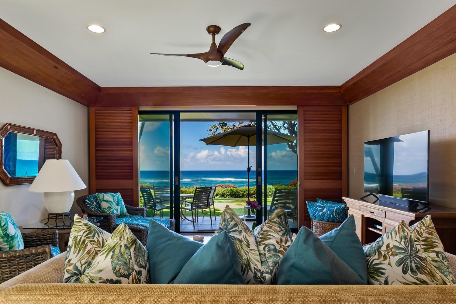 Oceanfront Breezy Corner Unit W Air Conditioning- Alekona Kauai Koloa ภายนอก รูปภาพ