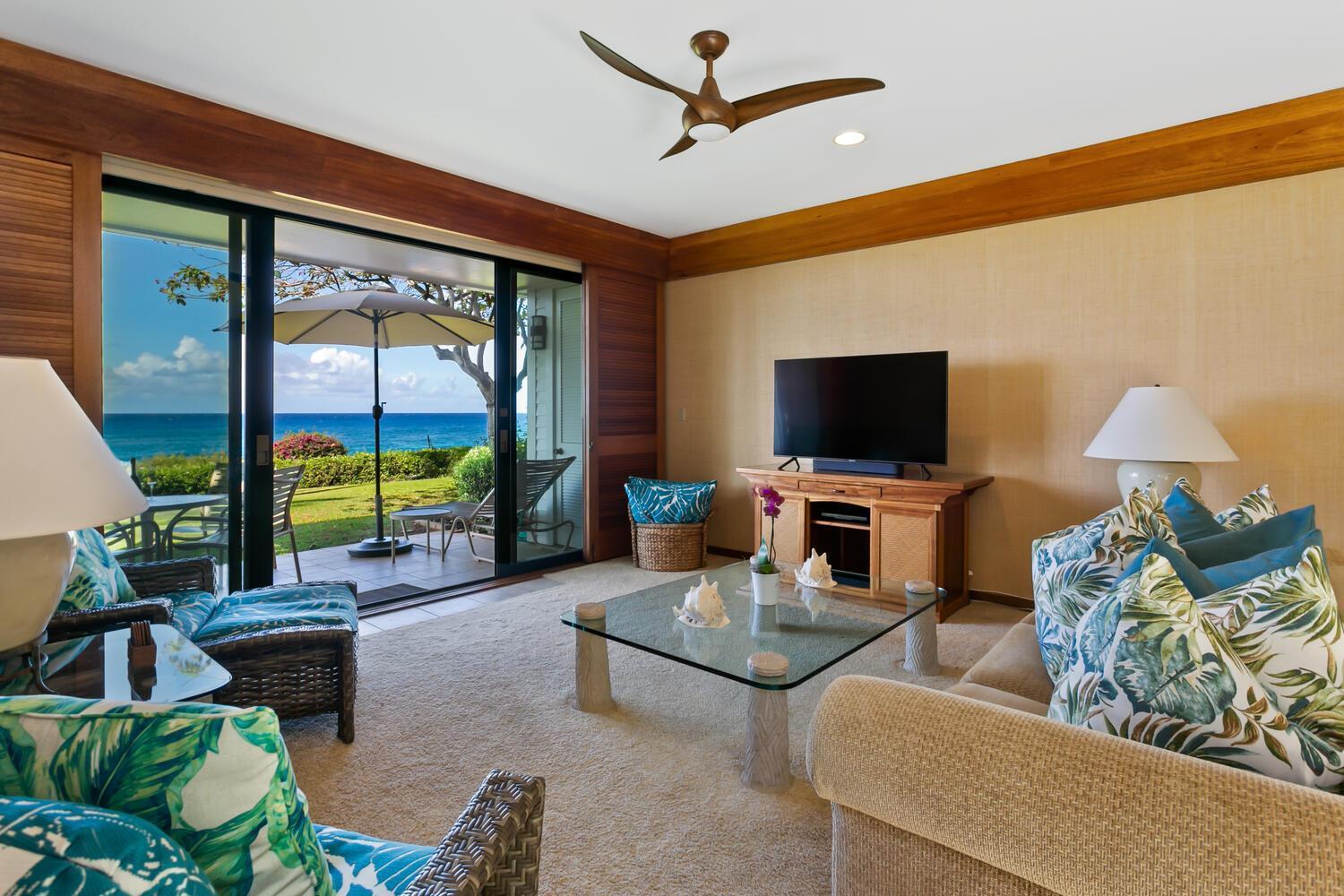 Oceanfront Breezy Corner Unit W Air Conditioning- Alekona Kauai Koloa ภายนอก รูปภาพ